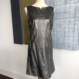 Elie Tahari Leather Sheath dress